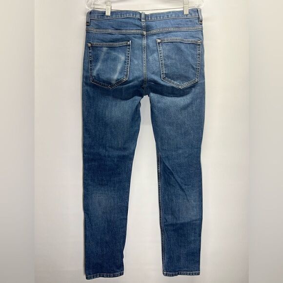 Everlane Womens High Rise Straight Blue Wash Jeans 33x32 - Picture 5 of 6